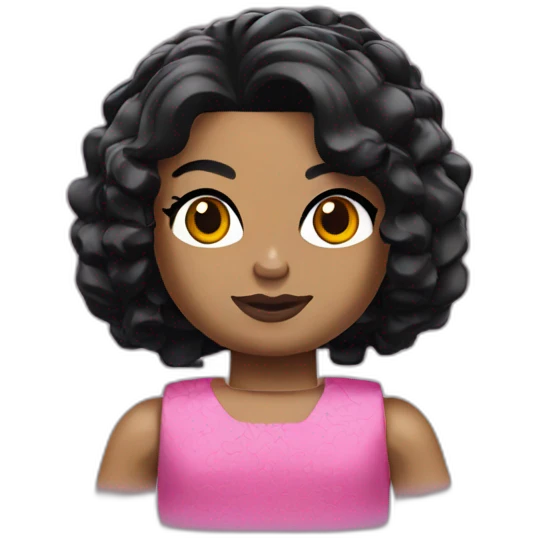 Lego girl black hair emoji
