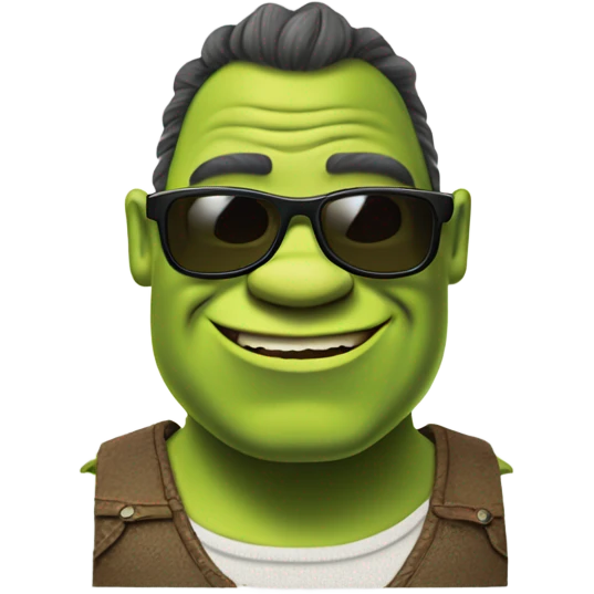 Shrek wearing sunglasses emoji
