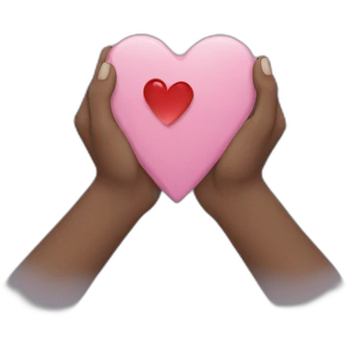 pieces of broken heart in hands emoji