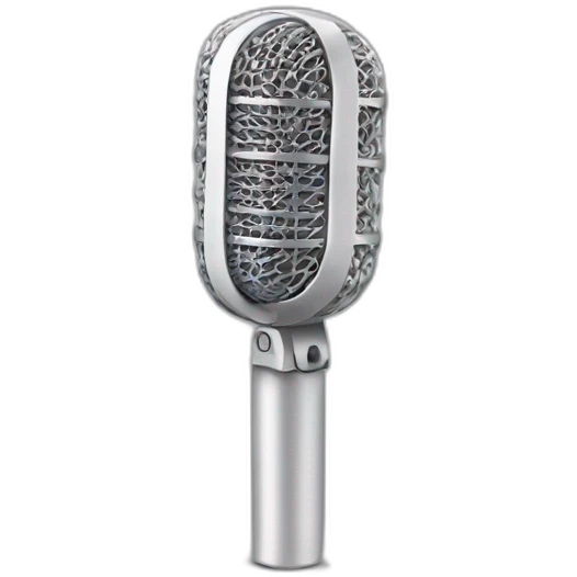 microfono todo blanco emoji