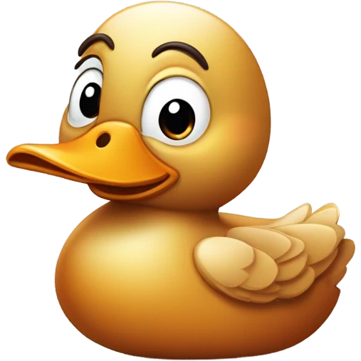 Pato defecando caramelos emoji