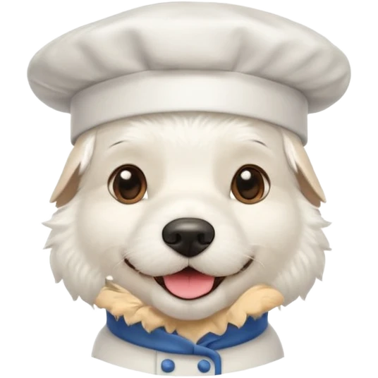 chef white dog emoji