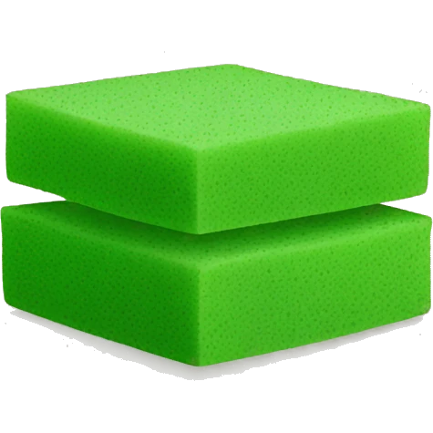 green flat square dish sponge emoji
