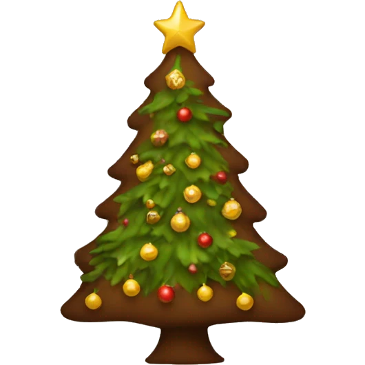 brown christmas tree  emoji