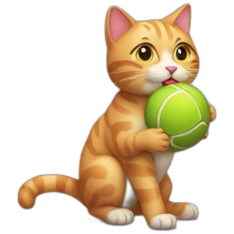 Cat playing with a ball emoji