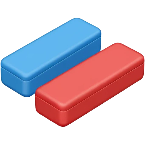 red and blu eraser emoji
