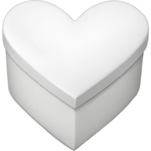 Heart shaped white box emoji