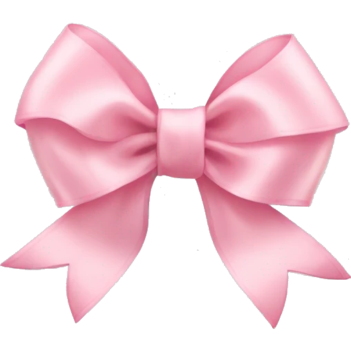 light pink ribbon bow emoji