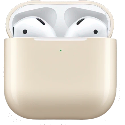 Cream colored AirPods emoji
