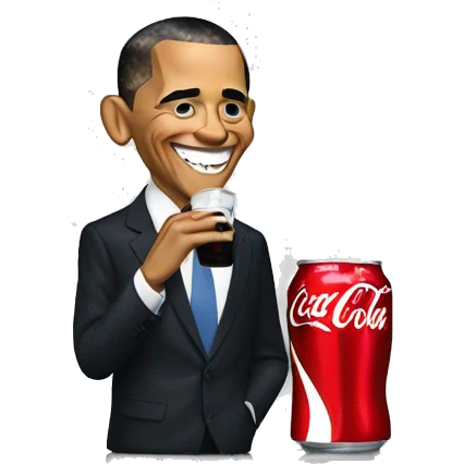 Barack obama drinking coca cola emoji
