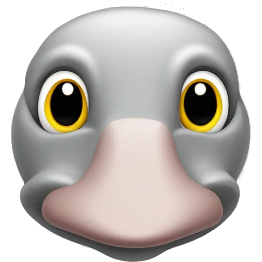 white platypus with yellow snout emoji
