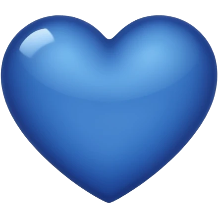 Small dark blue simple heart emoji