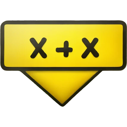approimate math sign in yellow color with  transparant background emoji