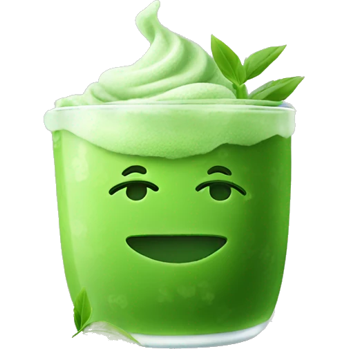 Real Matcha with ice emoji