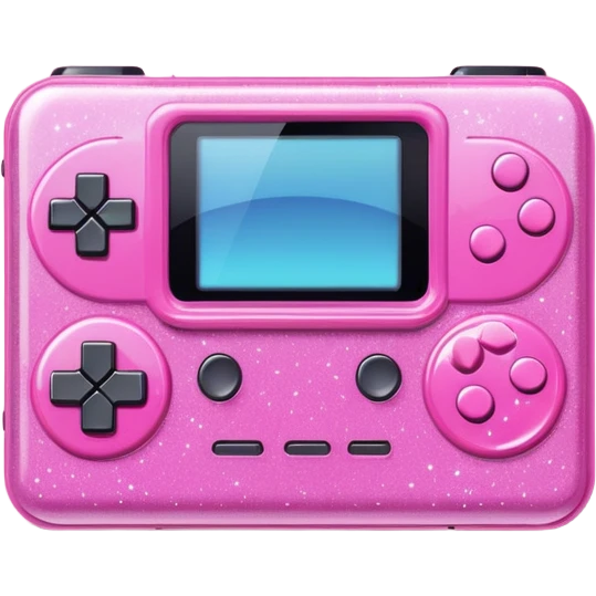 glittery pink 90s retro game console emoji