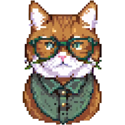 cat with glasses and beard emoji