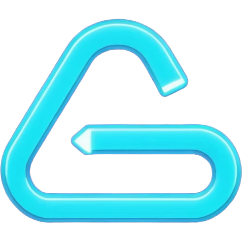 futuristic minimalistic emoji icon, letter "S" formed by three glowing digital lines representing Storm, Atom and NoizeGames, neon purple (#8B5CF6) and cyan (#00E0FF) on dark background, modern tech style, 1:1 aspect ratio emoji