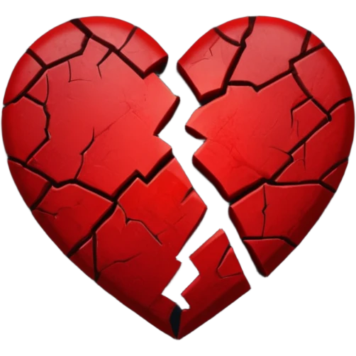 dark red broken heart emoji