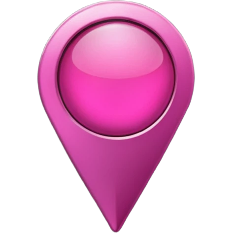 A dark pink location pin  emoji