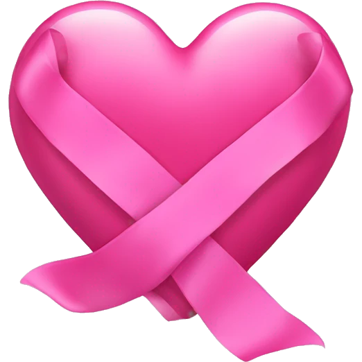 Pink heart with ribbon emoji