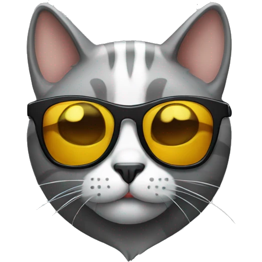 Cat with sunglasses emoji