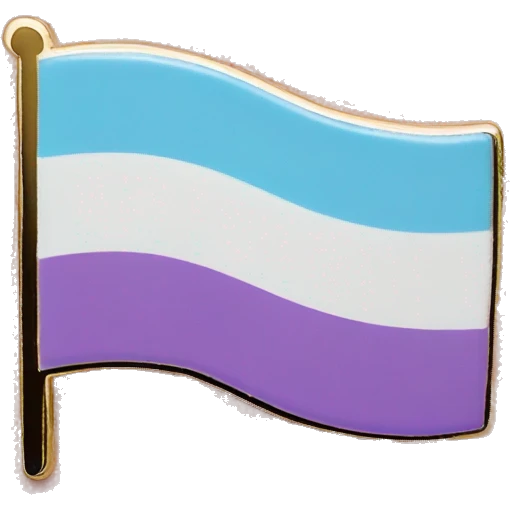 trans flag pin emoji