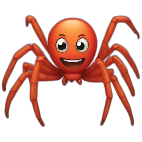 Smiling spider emoji