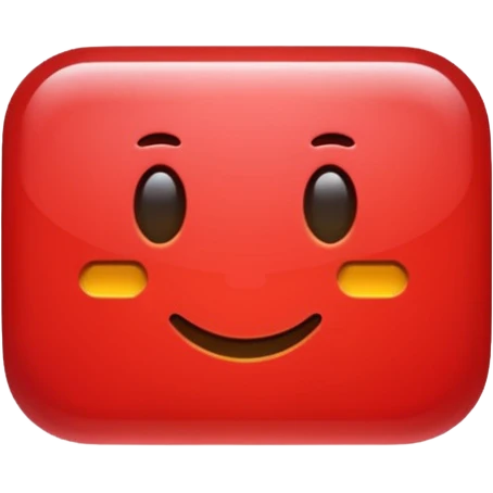 Generate a rounded rectangular red shape emoji