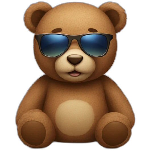 Teddy with sunglasses  emoji