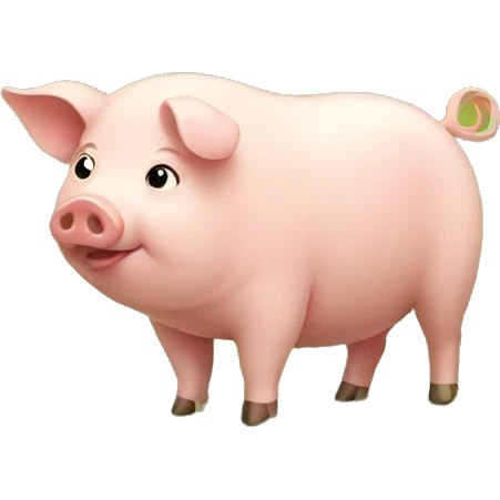 pig in a pasture emoji