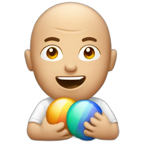 Man playing marbles emoji