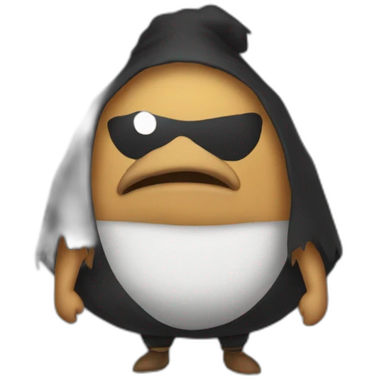 whinni the pou wearing slash style emoji