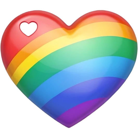 heart with rainbow pride colors emoji