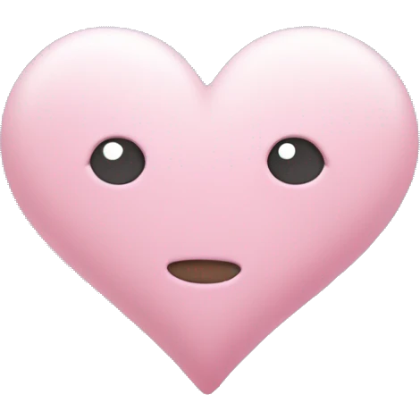 pastel pink heart in cloud  emoji