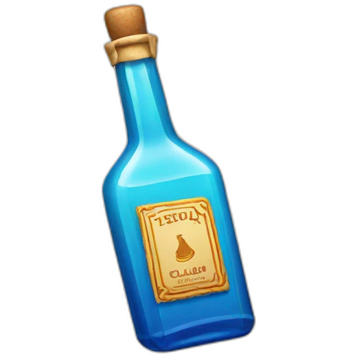 Tequila bottle clase azul emoji