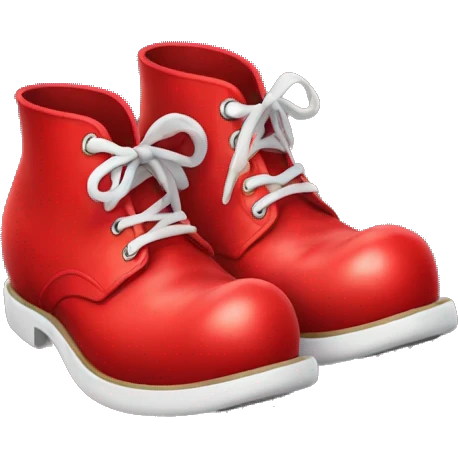Red clown shoes emoji