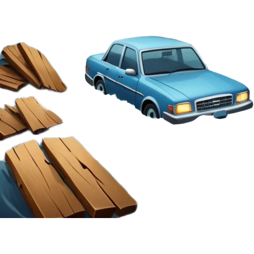 showing a flood disaster scene with strong water waves overflowing streets, partially submerged houses and cars, dark cloudy sky emoji