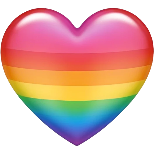 heart with a rainbow gradient border emoji