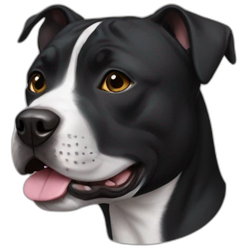 black staffordshire terrier emoji
