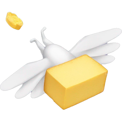 Flying butter emoji