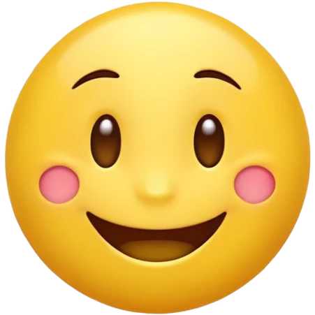 Animated happy yellow emoji, bouncing up and down in a loop. Smooth motion. White background. emoji