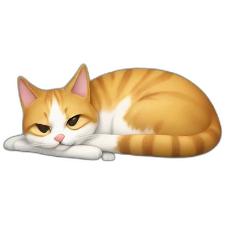 Un chat qui est allongé sur un coussin emoji
