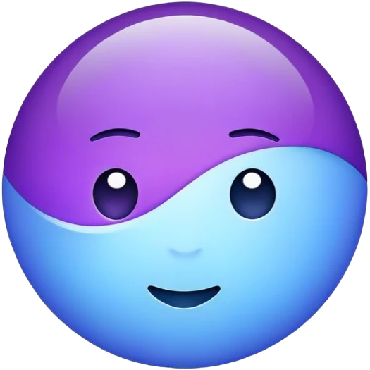 Blue and purple  emoji