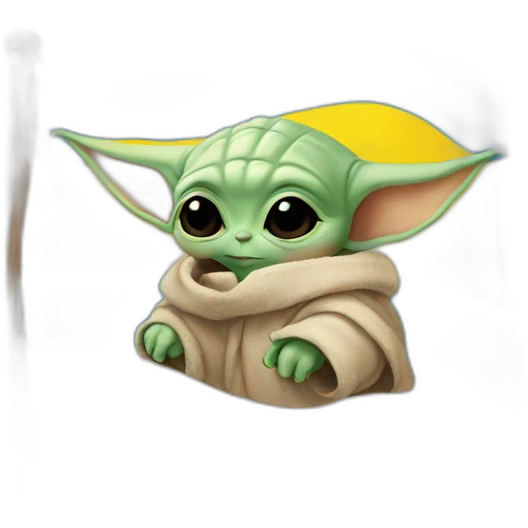 baby yoda  Ukraine flag emoji