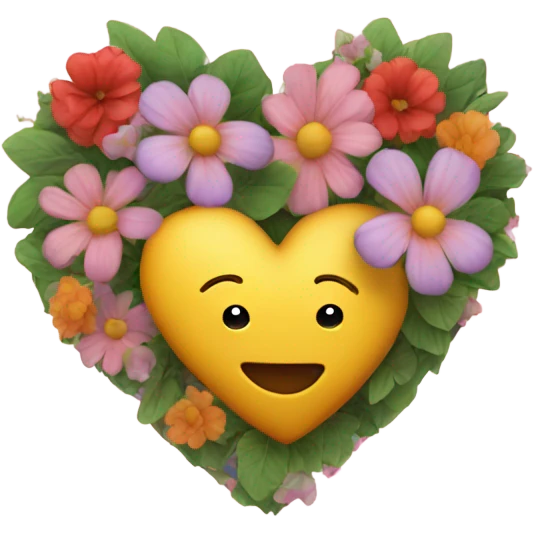 Heart with flowers emoji