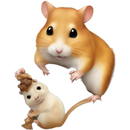 hamster with a squirrel on a plate  emoji