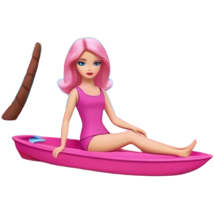 Matisse barbie slop style pink SPAM art landscape emoji