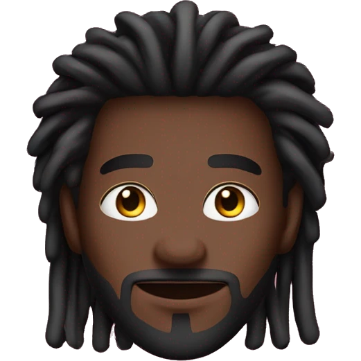 1boy, smile, solo, male focus, brown eyes, facial hair, grin, pink background, simple background, dreadlocks, black hair, dark-skinned male, mask, afro, dark skin, teeth, looking at viewer, beard emoji
