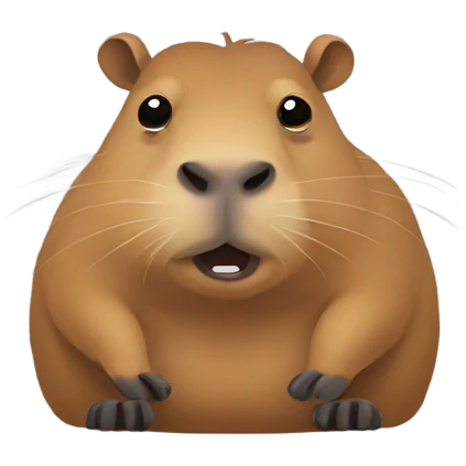 Capybara annoyed emoji
