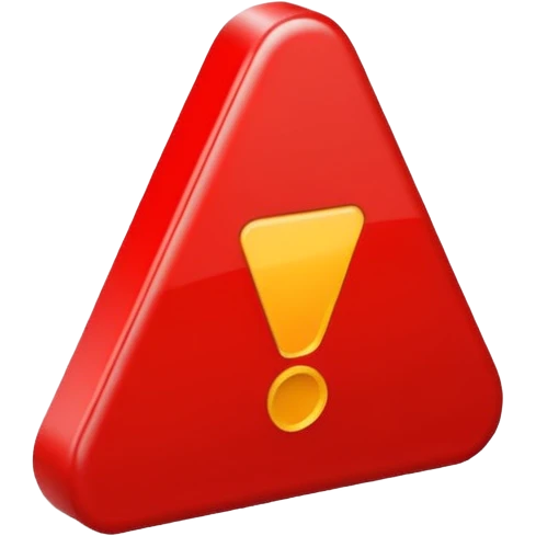 point d'exclamation dans un traingle rouge pour signaler un danger emoji
